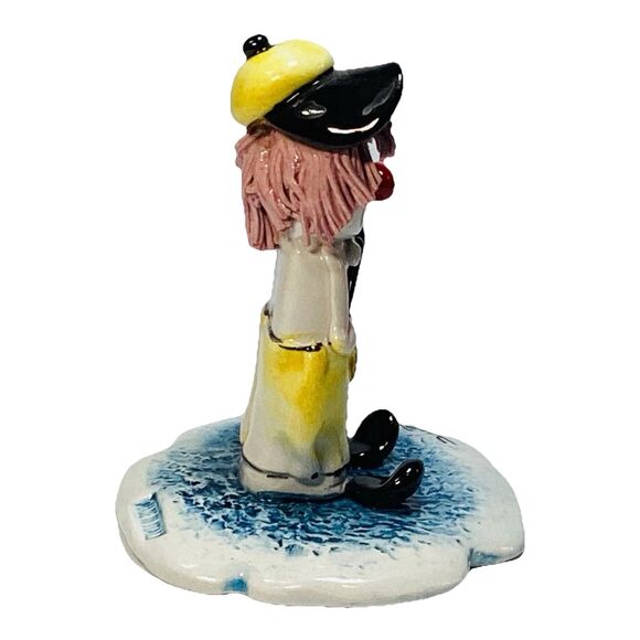 Vintage Signed ZamPiva Art Pottery Spagetti Musician Clown Italy 3.75 - Picture 3 of 7